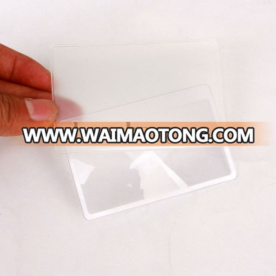 3X promotional plastic fresnel lens card magnifier