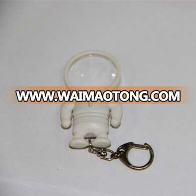 Cuteness LED mini pocket magnifier with key chain