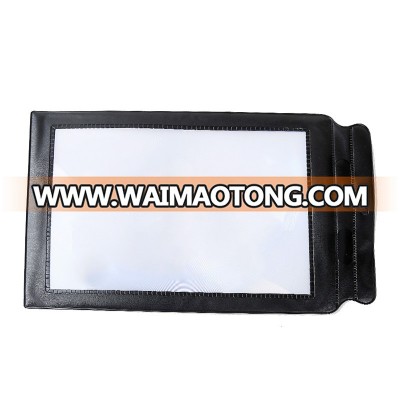 Wholesale 3x full page leather pvc sheets black magnifier